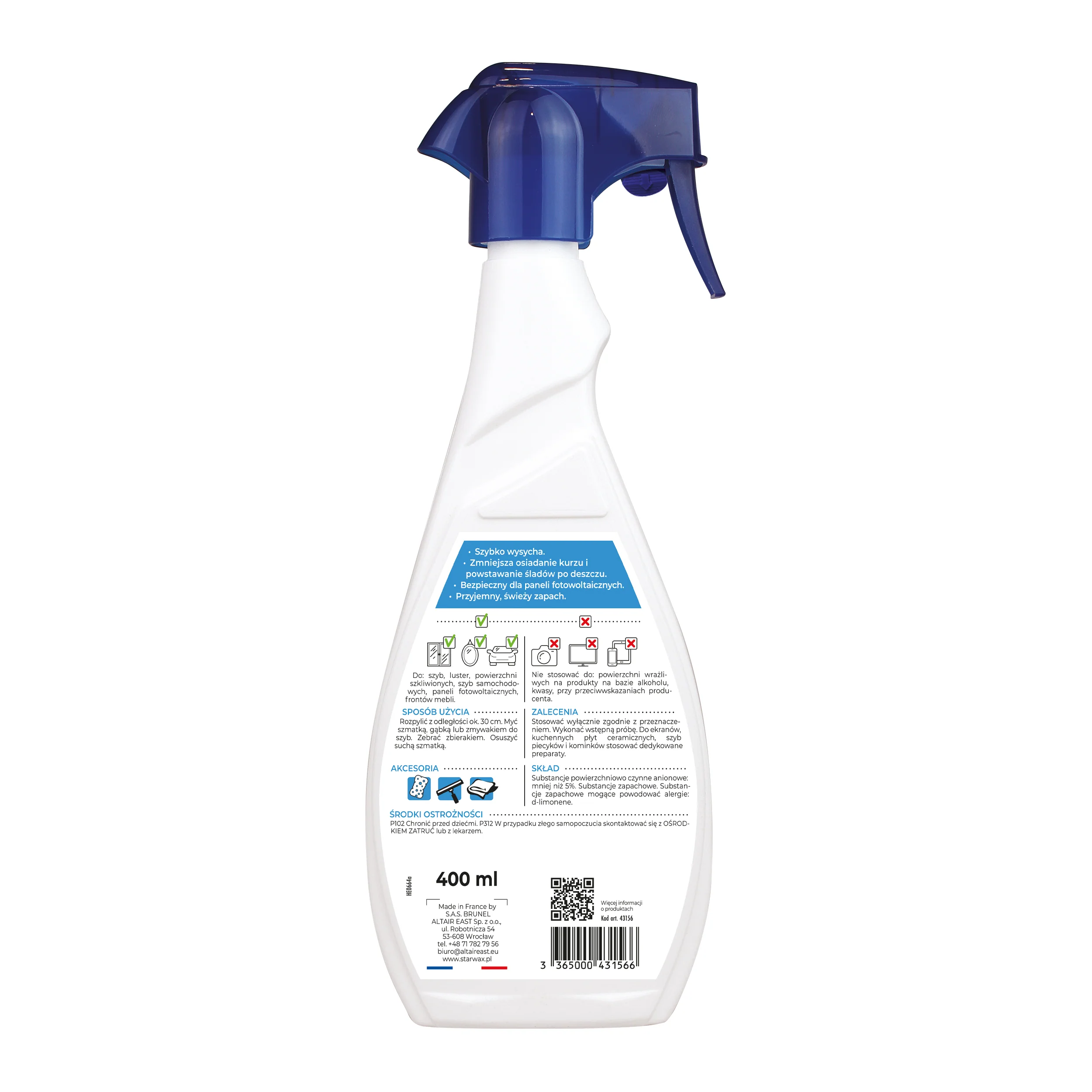CZYSTE SZYBY & LUSTRA 400 ML STARWAX - Image 2