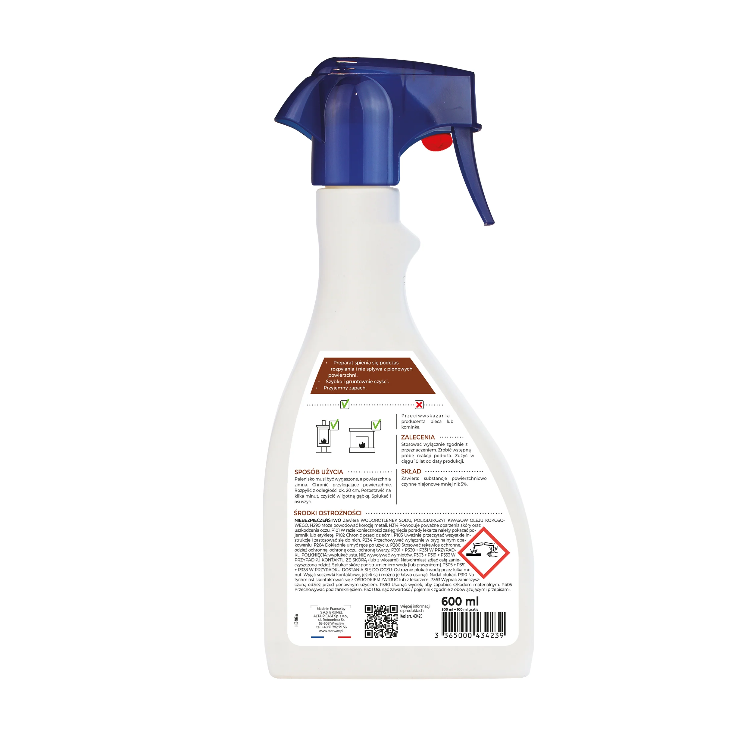 KOMINKI PIANKA CZYSZCZĄCA 600 ML STARWAX - Image 3