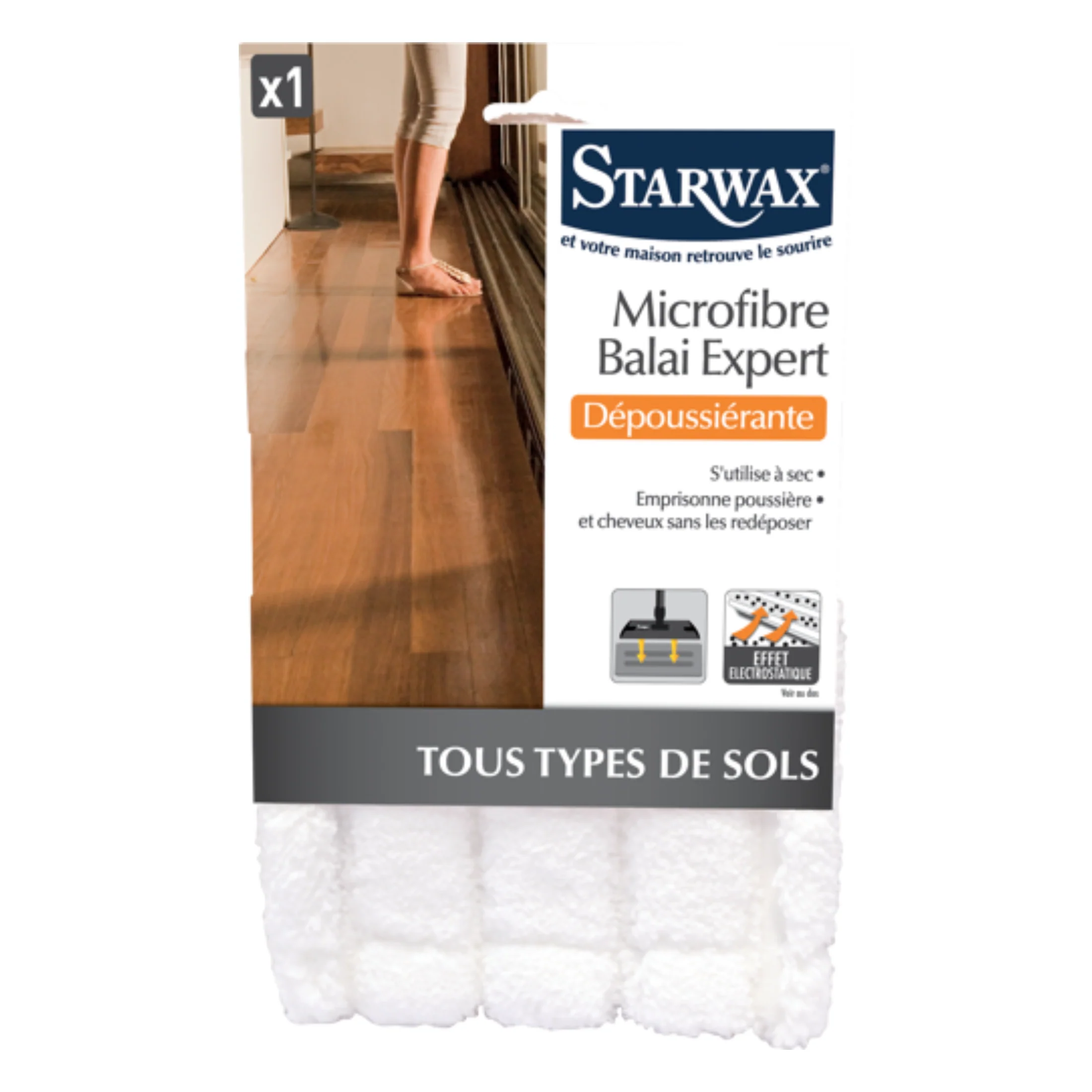 NAKŁADKA Z MIKROFIBRY ODKURZAJĄCA DO MOPA EXPERT STARWAX