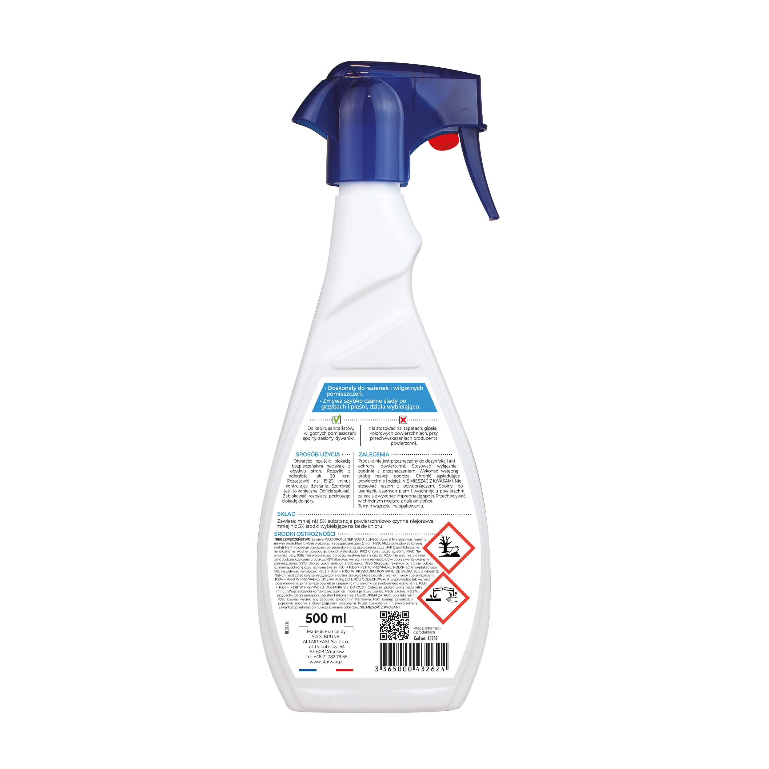 PREPARAT DO ZMYWANIA PLEŚNI ŁAZIENKA 500 ML STARWAX - Image 3
