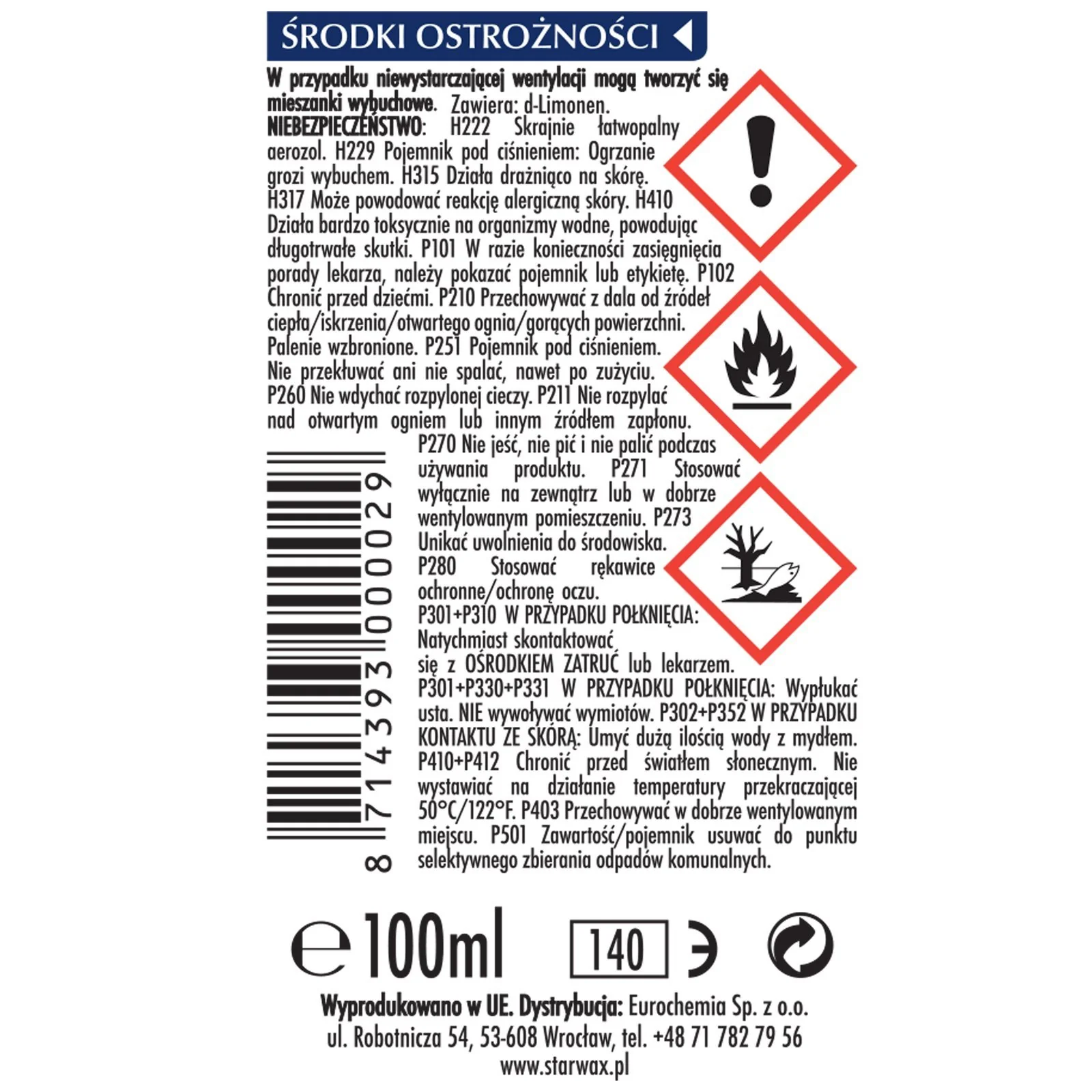 ROZPUSZCZALNIK I ODPLAMIACZ 100 ML STARWAX - Image 3