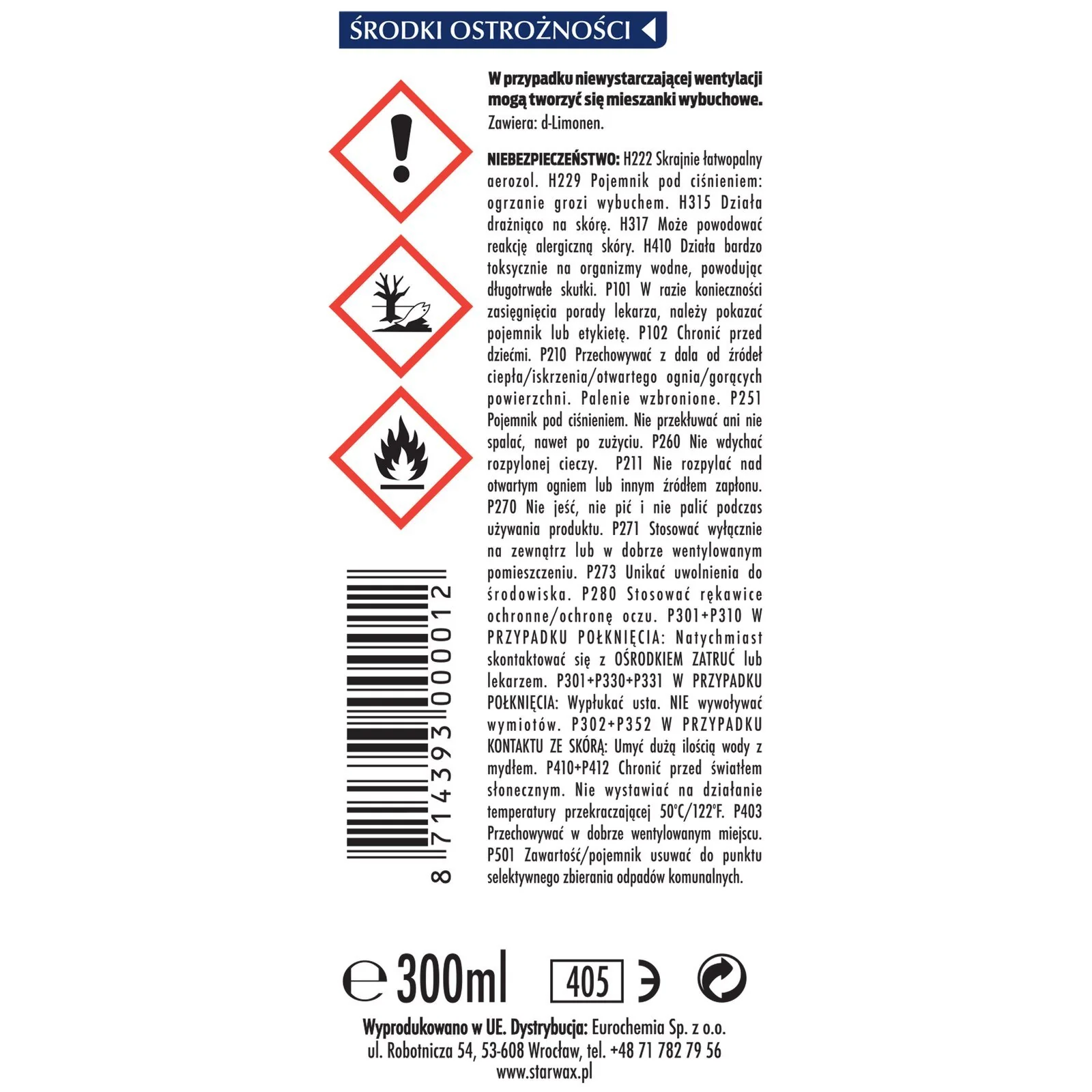 ROZPUSZCZALNIK I ODPLAMIACZ 300 ML STARWAX - Image 3
