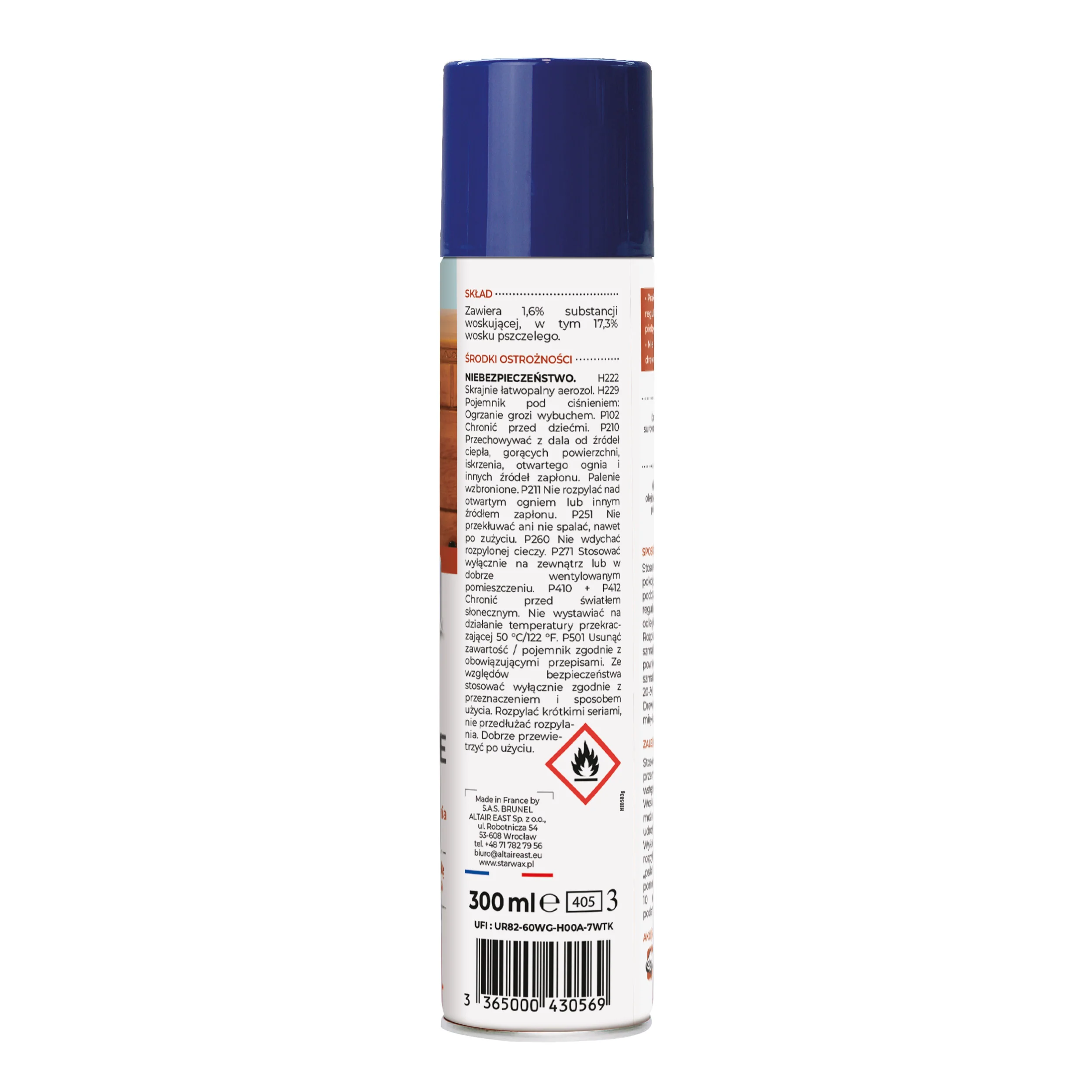 WOSK W AEROZOLU DO JASNEGO DREWNA 300 ML STARWAX - Image 3