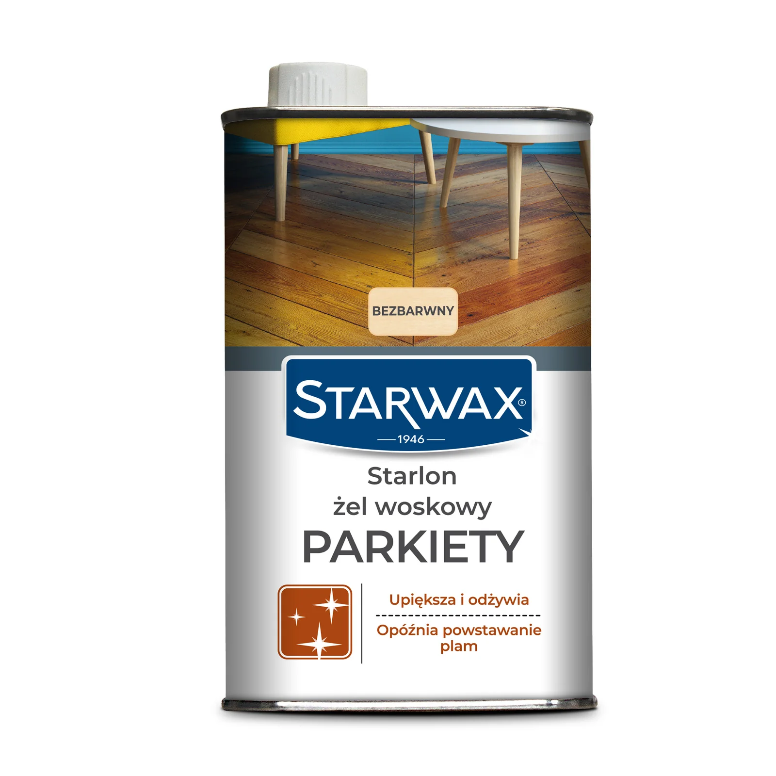 ŻEL WOSKOWY STARLON BEZBARWNY, PARKIETY 1 L STARWAX