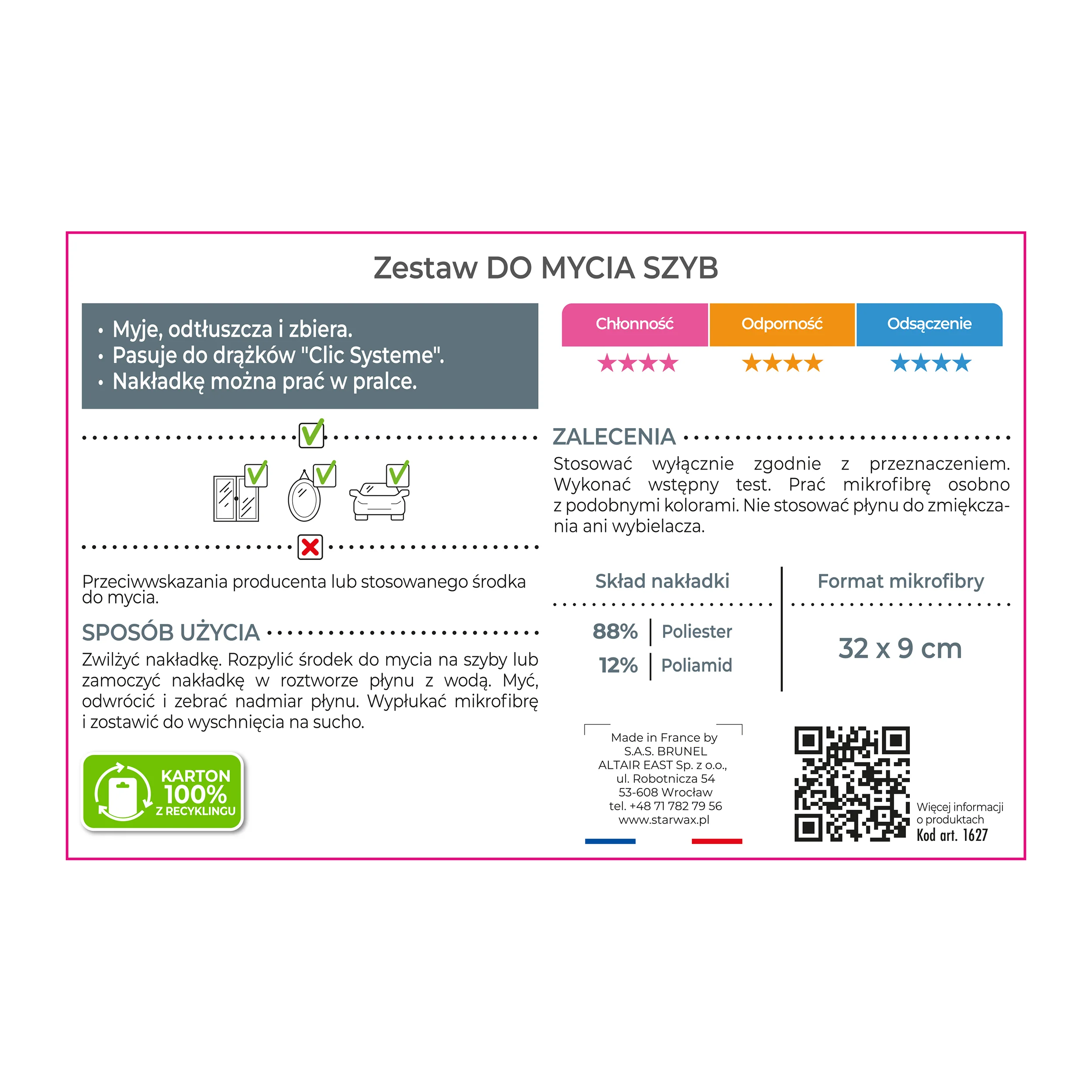 ZESTAW DO MYCIA SZYB, CLICK SYSTEM X1 STARWAX - Image 4
